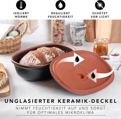 Хлебница 29,5 х 20,5 см Black Medi Oval Römertopf