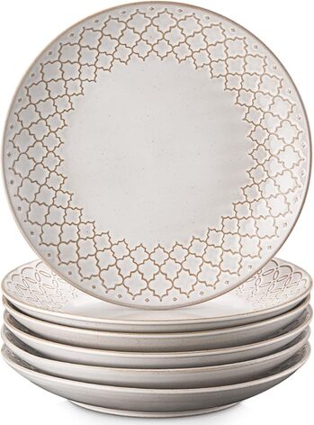 Набор десертных тарелок 22 см 6 предметов Vintage White DOWAN