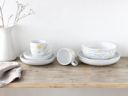 Столовый сервиз фарфоровый на 2 человека 10 предметов Allround Series Meadow Flowers CreaTable