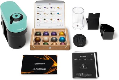 Капсульная кофемашина 1500 Вт, мятно-зеленая Nespresso Vertuo Pop ‎XN9204 Krups