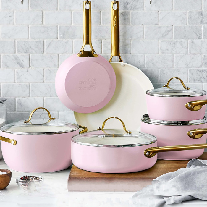 Набор кухонной посуды 10 предметов Blush Pink Padova GreenPan