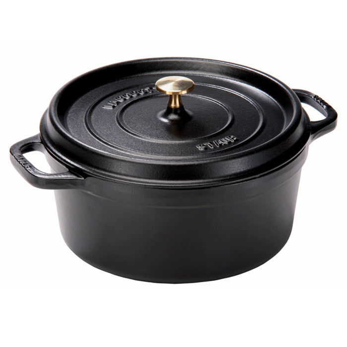 Кастрюля / жаровня 24 см с крышкой Matte Black Staub