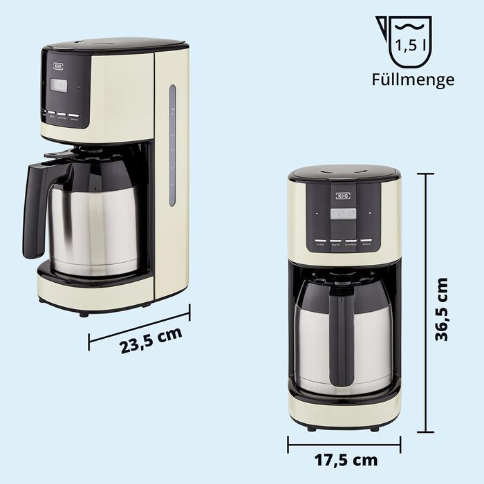 Кофемашина 1,5 л 900 Вт Cream KHG