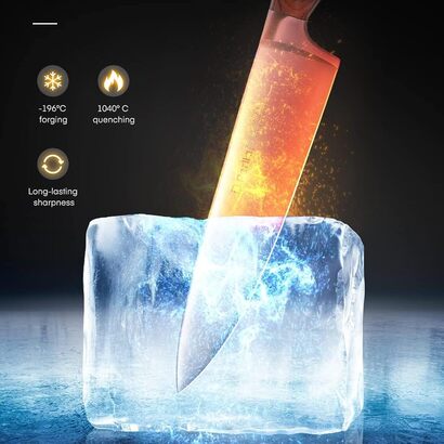 Набор ножей из нержавеющей стали с подставкой 16 предметов Brown D.Perlla