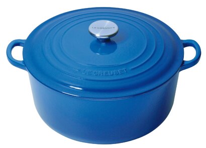 Кастрюля / жаровня 22 см, синий Le Creuset