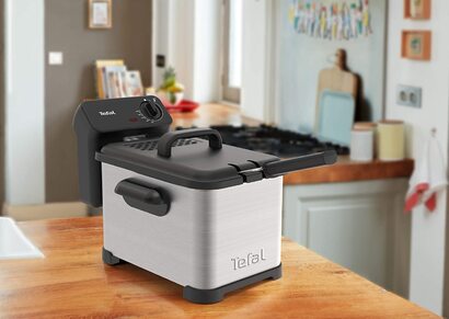 Фритюрница Tefal FR5030 Family Pro Access обемом 4,0 л мощностью 3000 Вт / полупрофессиональная с маслом семнй маслянй резервуар Технология зон охлаждения легкая очистка, хрустящий Картофель фри / нержавеющая сталь/чернй Одиночнй