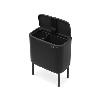 Мусорный бак 11+23 л черный матовый Bo Touch Bin Brabantia