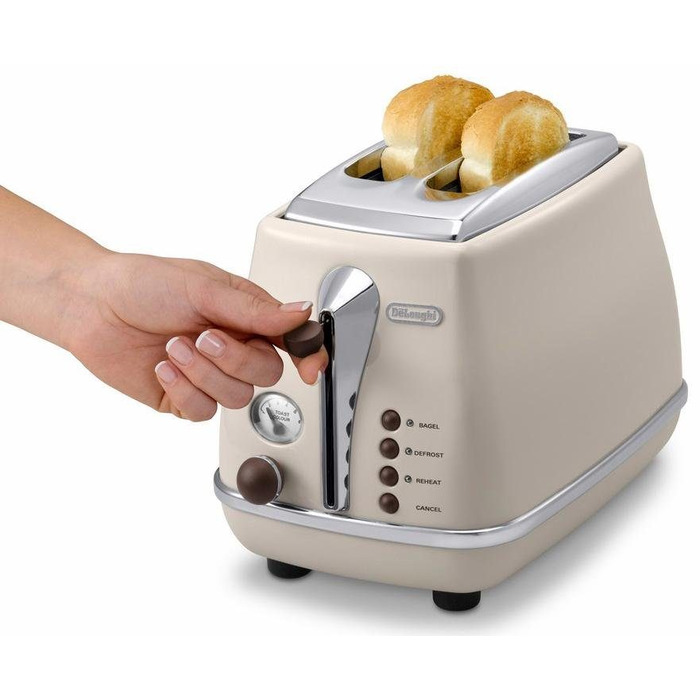 Тостер 900 Вт Beige Icona Vintage De'Longhi