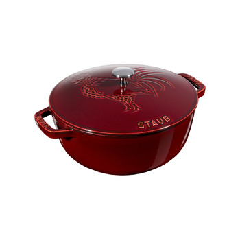 Кокот "Петух", 24 см, гранатовый Staub