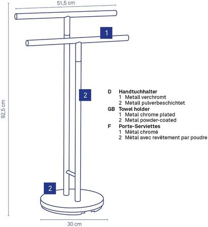 Полотенцесушитель  92,5 x 51,5 x 30 см kela