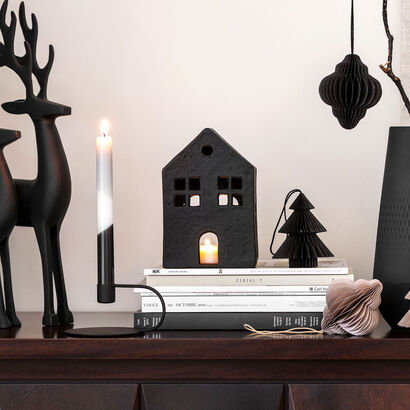 Подсвечник "Рождественский домик" 19 см Black Xmas Villeroy & Boch