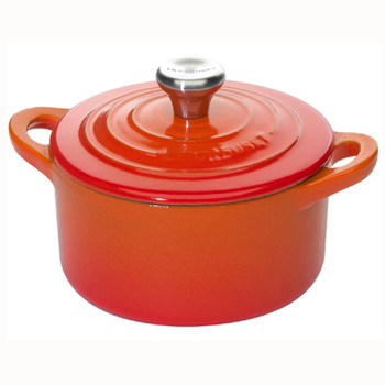 Мини-кастрюля / жаровня с крышкой 10 см, оранжевая Le Creuset