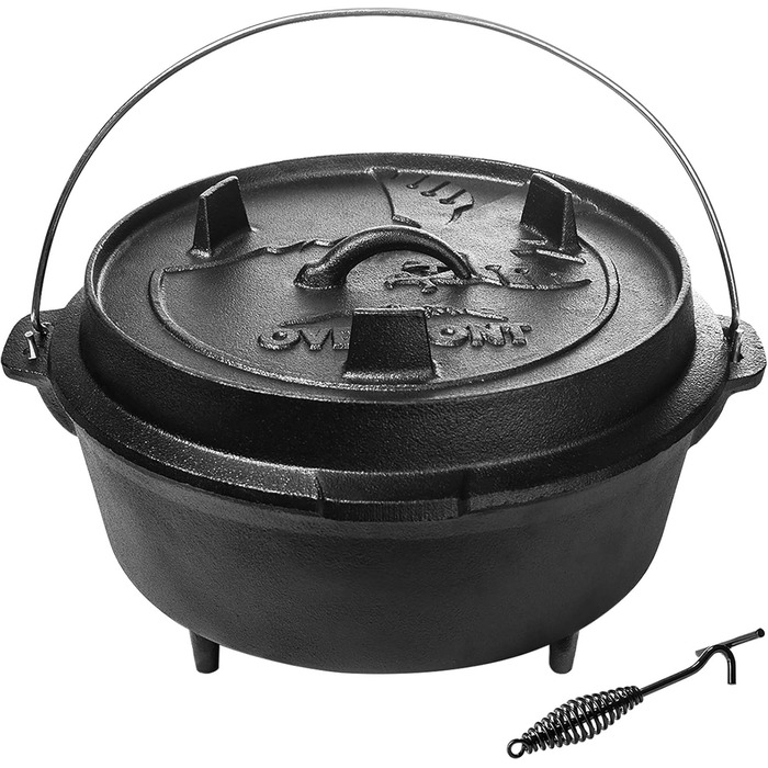 Чугунная голландская печь 8,8 л Black Overmont