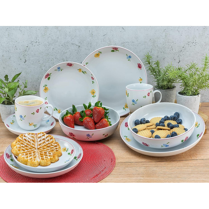 Столовый сервиз фарфоровый на 2 человека 10 предметов Allround Summer Time CreaTable