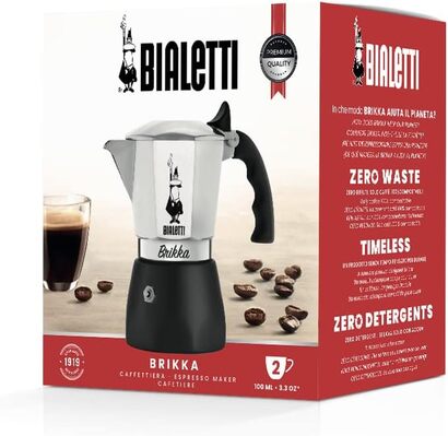 Кофеварка для эспрессо на 2 чашки Brikka Bialetti