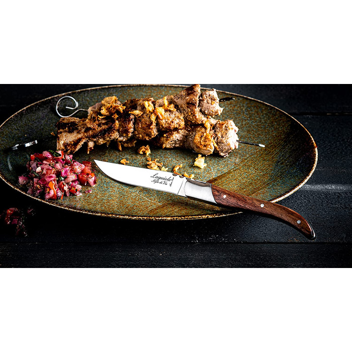 Набор ножей для стейка с футляром 6 предметов Rose Wood Luxury Line Laguiole