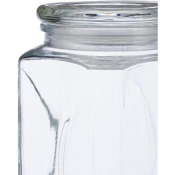 Банки для хранения с крышками, набор из 6 шт., банки, 1300 мл, квадратные банки для хранения, герметичные стеклянные контейнеры, прозрачные