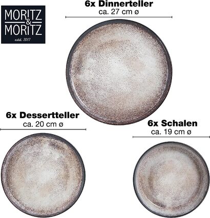 Набор керамической посуды 18 предметов Moritz & Moritz