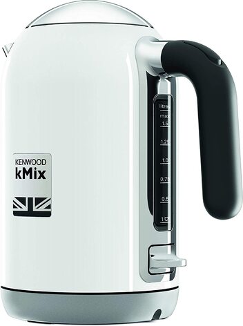 Лектрический чайник Kenwood ZJX650BK kMix мощностью 2200 Вт, металлический, обемом 1 литр, белй, 21,5x13,2x22,9