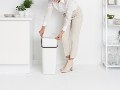 Мусорное ведро 40 л белое Sort&Go Brabantia