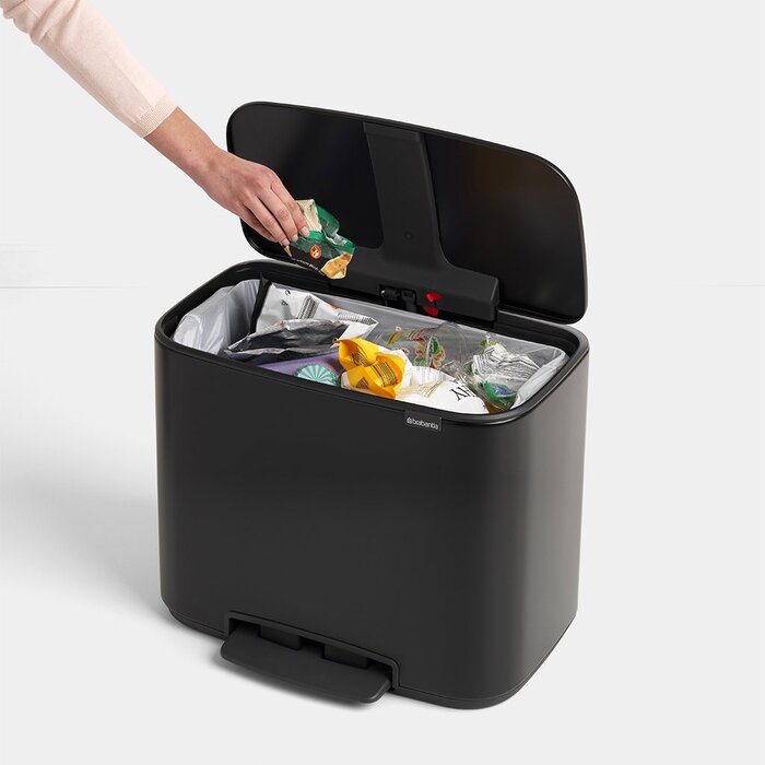 Мусорный бак с педалью, 36 л черный матовый Pedal Bin Bo Brabantia