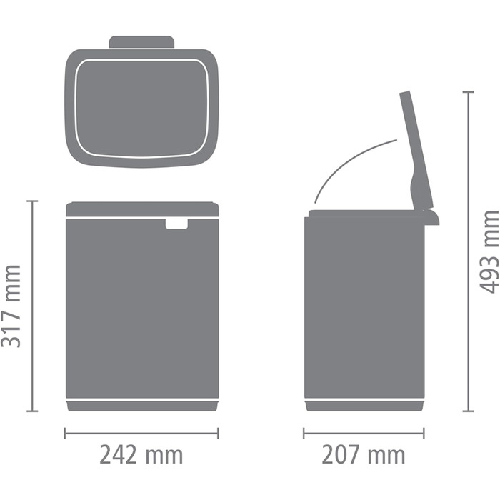 Мусорный бак 7 л Brilliant Steel Bo Brabantia