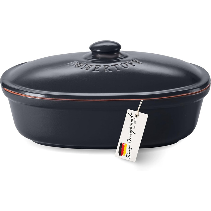 Хлебница 29,5 х 20,5 см Black Medi Oval Römertopf