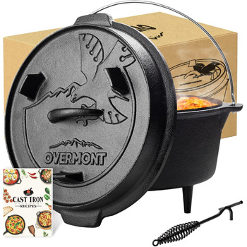 Чугунная голландская печь 5,7 л Black Overmont