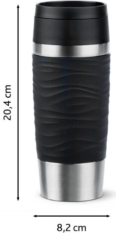 Термокружка 0,36 л Black Classic Wave Emsa