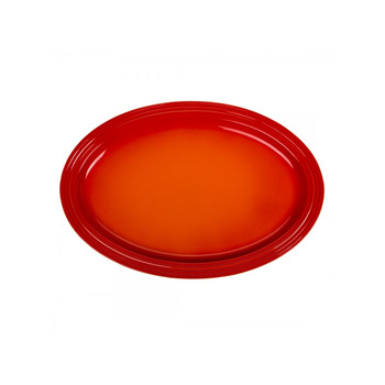 Блюдо сервировочное овальное 46 см, оранжевое Flame Le Creuset