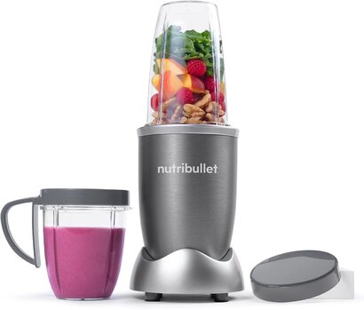 Оригинальная машина для приготовления смузи nutribullet мощностью 600 Вт, простая и бстрая в использовании, Компактная, Легко моющаяся, лектрический блендер, Измельчитель, Блендер для смузи, NB606DG, 1 упаковка, комплект из 3 аксессуаров Один