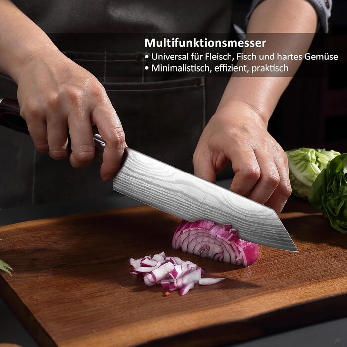 Нож поварской из высокоуглеродистой нержавеющей стали 20 см Kiritsuke PAUDIN