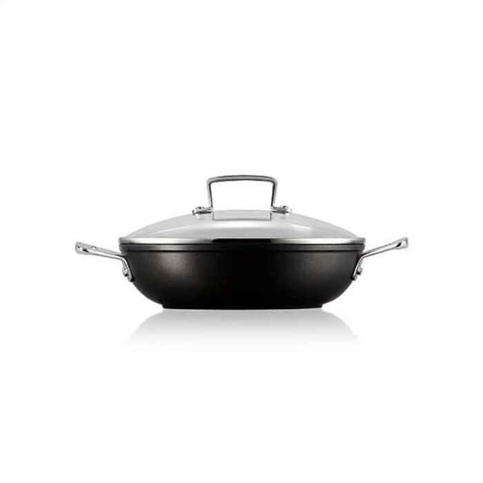 Кастрюля с стеклянной крышкой низкая 2,3 л черная Le Creuset