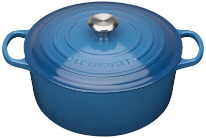 Кастрюля / жаровня 28 см, синий марсель Le Creuset