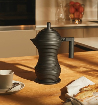 Кофеварка 150 мл черная Pulcina Alessi