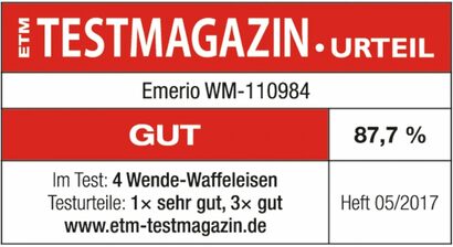 Вращающаяся вафельница для 4 бельгийских вафель 1000 Вт WM-110984 Emerio
