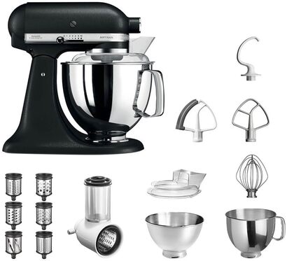 Кухонный комбайн 800 Вт, с набором аксессуаров, черный Artisan 5KSM175PS Veggie S KitchenAid