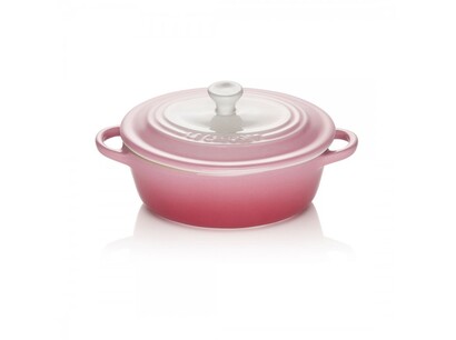 Мини-кокотница с крышкой 12 см, розовая Ombré Le Creuset