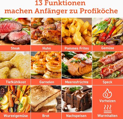 Фритюрница многофункциональная 5,5 л 1700 Вт Hot Air Fryer XXL COSORI