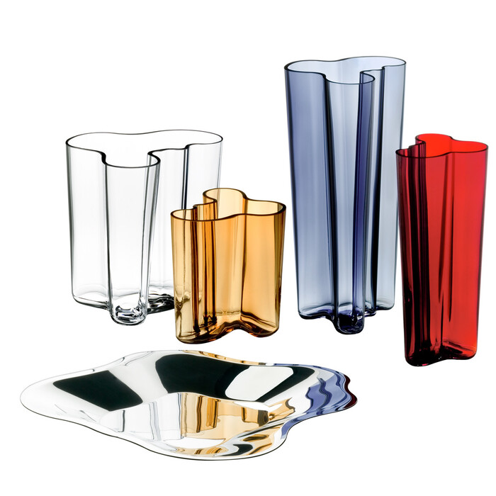 Ваза 12х15х12,5 см янтарная Aalto Iittala