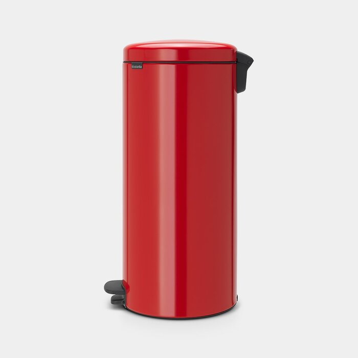 Мусорный бак с педалью 30 л бесшумный красный NewIcon Brabantia