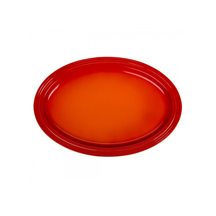 Блюдо сервировочное овальное 46 см, оранжевое Flame Le Creuset