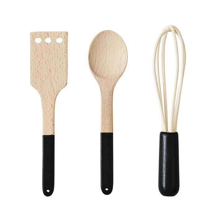 Детские столовые приборы 17,3x16,3x17,3 см черные Cooking Tools Spielzeug Set Design Letters