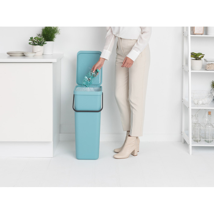 Мусорное ведро 40 л мятное Sort&Go Brabantia