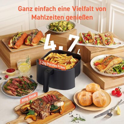 Аэрофритюрница 4,7 л 1500 Вт Compact Gray Hot Air Fryer COSORI