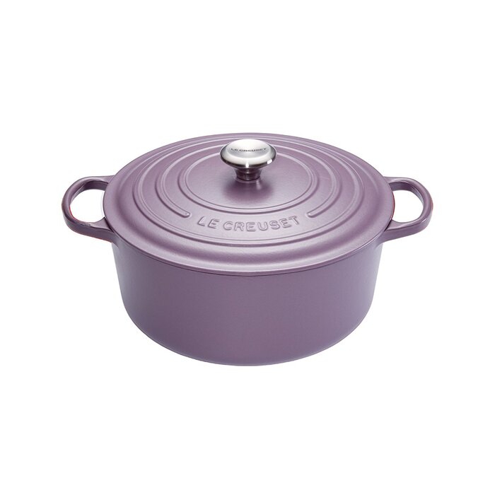 Кастрюля / жаровня с крышкой 26 см, аметист Signature Le Creuset