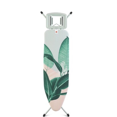 Доска со стационарной подставкой для парового утюга 124 x 38 см (B) Tropical Leaves Brabantia