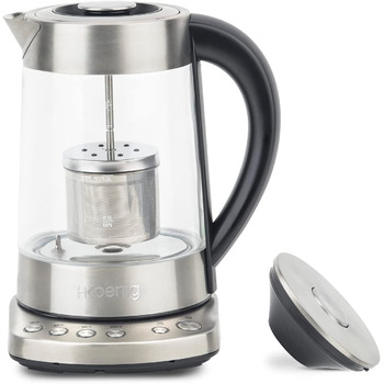 Электрический заварочный чайник H.Koenig Tea Maker TI700 "Instant T" из нержавеющей стали, 2400 Вт, 1.7 л