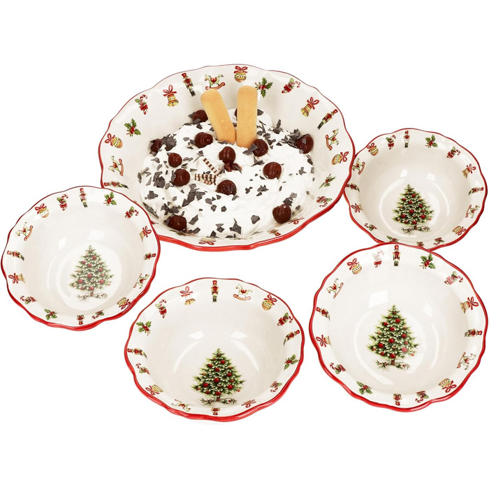 Набор рождественских пиал 5 предметов Maestro Natale MamboCat
