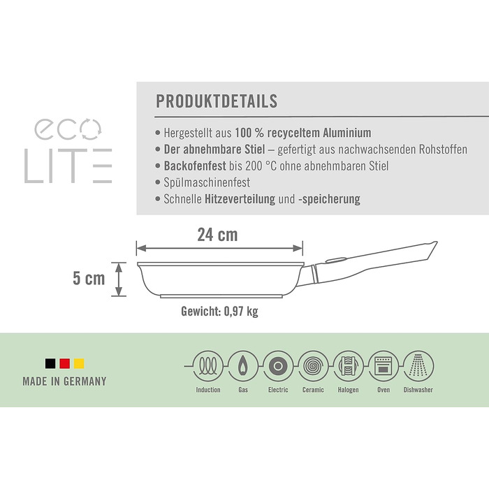 Сковорода 24 см Eco Lite Woll